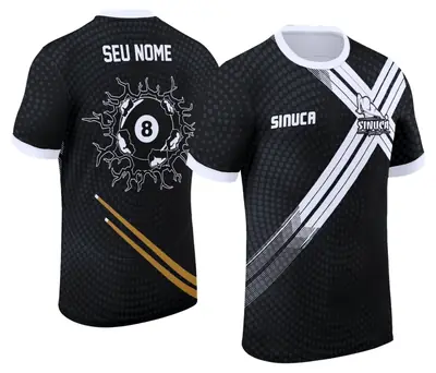 Arte Camisa Personalizada de Sinuca - Snook - Bilhar Modelo 043