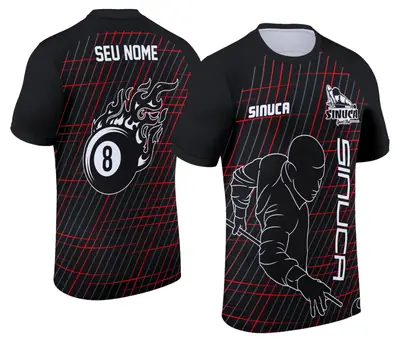 Arte Camisa Personalizada de Sinuca - Snook - Bilhar Modelo 045