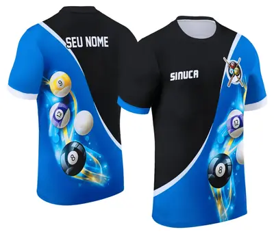 Arte Camisa Personalizada de Sinuca - Snook - Bilhar Modelo 048