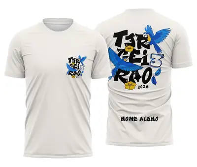 Arte Camisa Terceirão Araras Azul Voando