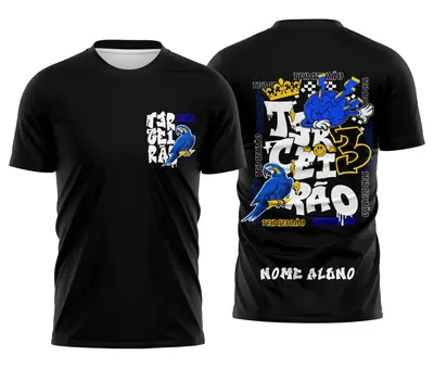 Arte Camisa Terceirão Coroa e Arara Azul