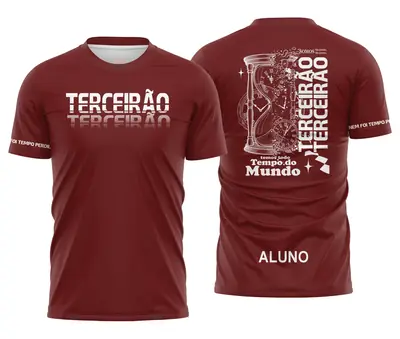 Arte Camisa Terceirão Tempo Perdido Vinho