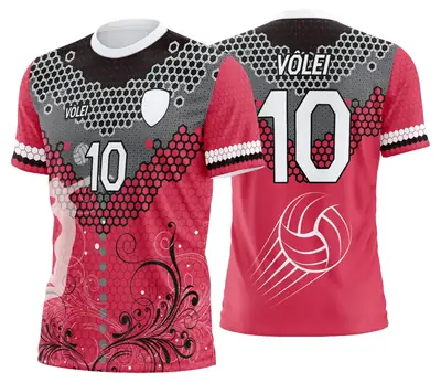 Arte Uniforme de Vôlei Personalizado Profissional Modelo 16