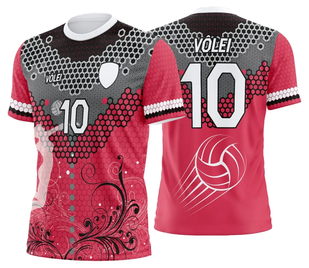 Arte Uniforme de Vôlei Personalizado Profissional Modelo 16